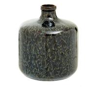 Orsina Blue Bottle Vase, Boho Chic Decorative Vase, Contemporary Stoneware Tall Vase, Large Dark Blue Vase Decor