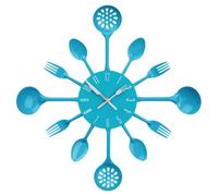 Kitchen Cutlery Wall Clock - Blue