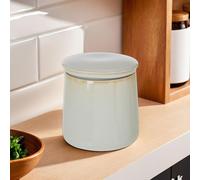 Orsina Blue Porcelain Canister With Matching Lid, Glossy Tapered Design Container For Counter, Storage Container in Grey Orsina Grey