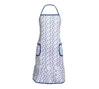 Orsina Blue Rose Apron, Classic Blue Floral Pattern With Adjustable Neck Strap, Protects Clothes During Cooking Orsina Blue
