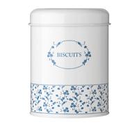 Premier Housewares 507603 Rose Biscuit Canister - Blue, H19 x W14 x D14cm