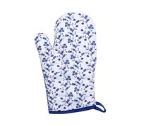 Orsina Blue Rose Single Oven Glove, Elegant Blue Floral Design With Quilted Heat Protection, Ensures Safe Handling Orsina Blue