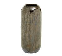 Orsina Blue Vase, Boho Chic Decorative Vase, Contemporary Stoneware Vase, Large Blue Color Vase For Modern Homes