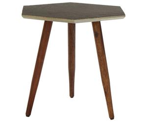 Orsina Boho Hexagonal Wooden Side Table
