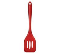 Orsina Bold Red Silicone Slotted Turner, Heat Resistant Turner With Slotted Paddle, Luxe Slotted Cooking Spatula