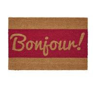 Orsina Bonjour Text Printed Coir Doormat