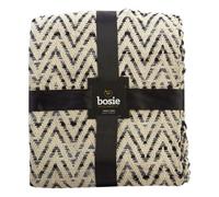 Premier Housewares Woven Chevron Throw Grey Throw Blanket Cotton and Viscose Throws for Sofas Bed Throws Grey Throws for Beds Grey Throws for Sofa