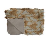 Orsina Bosie Lamina Grey And Natural Fur Throw