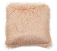Orsina Bosie Mongolian Faux Fur Pink Square Cushion