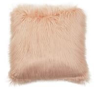 Orsina Bosie Mongolian Faux Fur Pink Square Cushion Orsina Pink