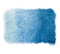 Orsina Bosie Mongolian Fur Blue Ombre Rectangular Cushion