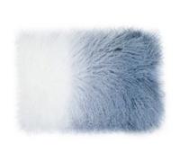 Orsina Bosie Mongolian Fur Grey Ombre Rectangular Cushion