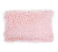 Orsina Bosie Mongolian Fur Pink Rectangular Cushion