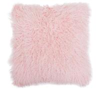 Orsina Bosie Mongolian Fur Pink Square Cushion