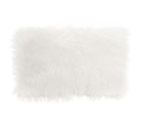 Orsina Bosie Mongolian Fur Rectangular Cushion in White Orsina White