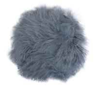 Orsina Bosie Mongolian Fur Round Cushion in Grey Orsina Grey