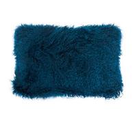 Orsina Bosie Mongolian Fur Teal Rectangular Cushion