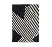 Orsina Bosie Safira Small Black And White Hair On Leather Rug