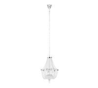 Orsina Boutique Style 6 Light Chrome Pendant, Aluminium Chain Basket Ceiling Light, Modern Pendant Light in Silver Orsina Silver