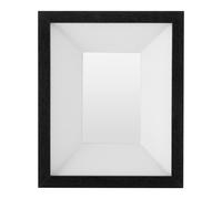 Orsina Box Design Black Photo Frame With Crisp White Interior, Photo Holder With Hooks, Decorative MDF Wall Frame Orsina Black