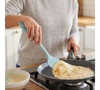 Orsina BPA-Free Light Green Silicone Turner, Nonstick-Safe Spatula, Stain Resistant Tapered Handle Kitchen Turner in Turquoise Orsina Turquoise