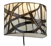 Orsina Branch Wall Light, Hand Rolled Art Glass Shade With Abstract Design, Bronze Frame Accent Light, Wall Light Orsina Multicolor