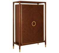 Orsina Brass Finished 2 Door Cabinet,showcase With Shelves,multifunctional Sideboard Cabinet,display Storage Unit