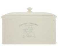 Orsina Bread Crock, Ceramic Farmhouse Crock Pot For Bread Storage, Country Style Baking Crock With Hen Design in Cream Orsina Cream