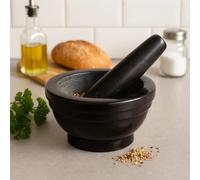 Orsina Brown Marble Mortar & Pestle, Durable Natural Stone Grinder For Kitchen Use Orsina Brown