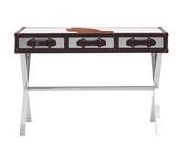 Orsina Brown & White Genuine Cowhide Console Table Orsina Brown