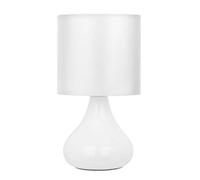 Premier Housewares Bulbus Ceramic Minimalist Table Lamp - White, White