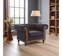 Orsina Cabra Chesterfield Graphite Chair