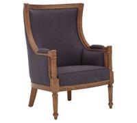 Orsina Cabra Graphite Chair with Sweeping Arms in Grey Orsina Grey