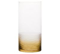 Premier Housewares Room Decor Flower Vase Clear Small Vase Cylindrical Glass Vases For Flowers Black Modern Floor Vase 12 x 12 x 26