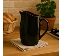 Orsina Calisto Glazed Terracotta Pitcher in Black Orsina Black