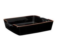 Premier Housewares Calisto Square Baking Dish, Ceramic, Black, 1.95 Litre