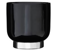 Orsina Callie Black Small Planter With Silver Finish Base Orsina Black