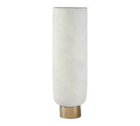 Orsina Callie White And Gold Large Pedestal Vase.