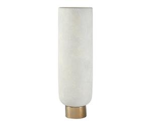 Orsina Callie White And Gold Large Pedestal Vase.