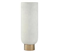 Orsina Callie White And Gold Small Pedestal Vase.