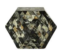 Orsina Captivating Antique Green Geometric Stool, Sturdy Kitchen Bar Stool, Decorative Seat For Home Bar, Wooden Stool Orsina Green