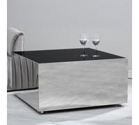 Orsina Carlox Square Chrome Finish Coffee Table
