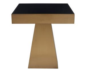 Orsina Carlox Square Gold Finish Side Table