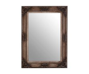 Orsina Carved Frame Antique Bronze Wall Mirror, Full Size Traditional Mirror, Weathered Bronze Decorative Mirror
