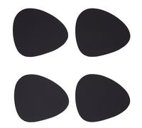 Orsina Catlins 4Pc Pebble Black Leather Coasters Orsina Black