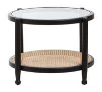 Orsina Cebu Rattan & Glass Coffee Table in Black Orsina Black