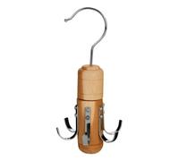 Cedar Wood Tie And Belt Hanger, 6 Chrome Hooks With Swivel Design For Easy Access, Natural Anti-Moth Cedar Premier Housewares Natural One Size