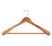 Orsina Cedar Wood Trouser Hanger, Natural Anti-Moth Hanger With Fixed Rail & Chrome Hook, Helps Garment Freshness Orsina Natural