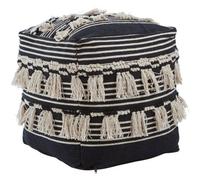 Orsina Cefena Black Velvet Pouffe
