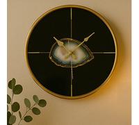 Interiors by PH Black And Gold Round Wall Clock